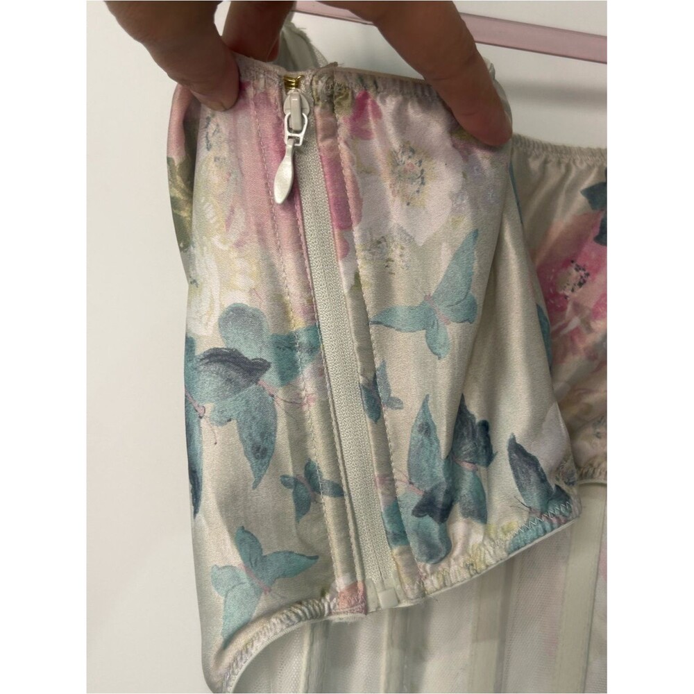NWT Victoria’s Secret Very Sexy Satin Draped Corset Top Floral Butterfly L - Picture 5 of 7